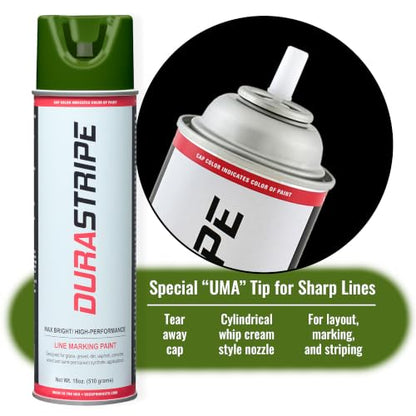Inverted Utility Marking Spray Paint 18oz (Turf Green) - color: Turf Green