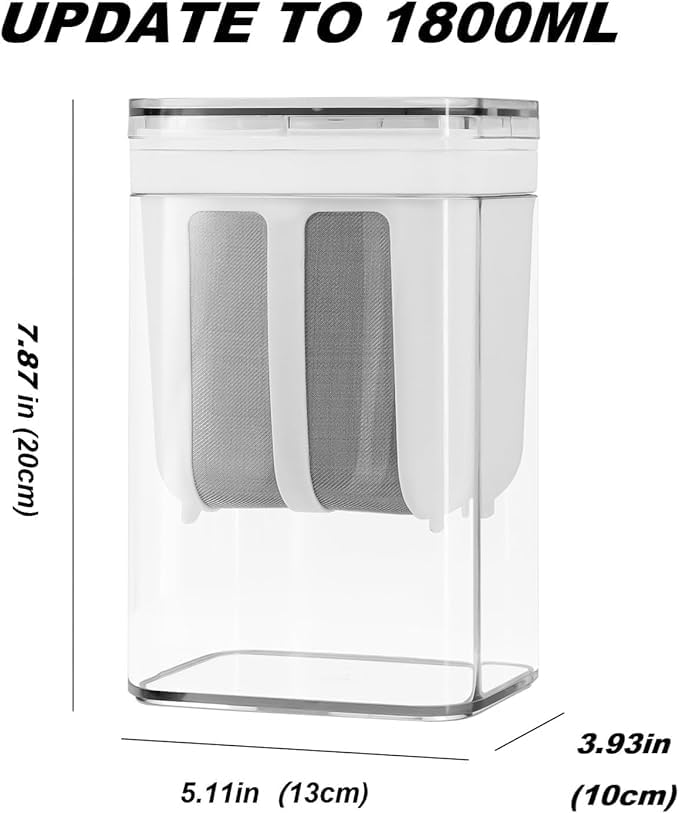 Greek Yogurt Strainer, 1800ml Fine Mesh Strainer with Bag & Lid - size: 1800ML