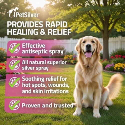 PetSilver Wound Spray, Antibacterial, Healing Aid, USA Made, 4 fl oz - size: 4 oz
