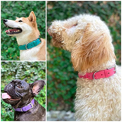 Tuff Pupper Heavy Duty Waterproof Dog Collar for Small, Medium & Large Dogs - color: Punch Pink