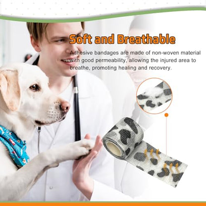 6 Pack Vet Wrap Cohesive Bandages Self-Adhesive Bandage Wrap - color: Furprint