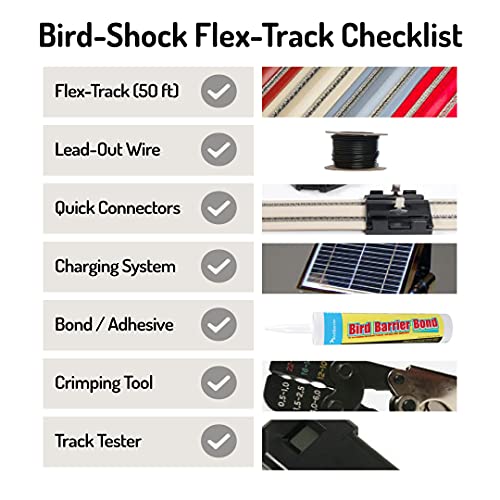 Bird Barrier Solar Charger – 12Vdc Solar Power Bank with Bottom Connectors – Powers 1000ft Track – User-Friendly On Off Switch – Ideal Solar Battery Charger for Smaller Projects - size: 1000 ft. Solar