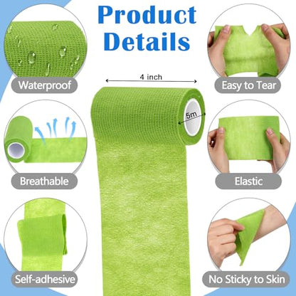 Treela 36 Pcs Self Adherent Bandage 4" X 5 Yard Wrap Breathable - color: Various Colors, size: 4" X 5 Yard