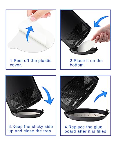 50 Pcs 4.3" Refill Glue Boards Compatible with Katchy, Fenun, Dunaga, and Fvoai Zap H3 M3 Pro, Replacement Sticky Pads for Indoor Insect Fly Mosquito Trap Bug Catcher Catchy Zapper - style: 50 Pack