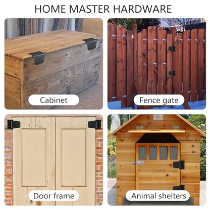 Self Closing Gate Hardware Kit, 3.5" Heavy Duty Gate Hinges and Gate Latch