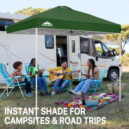 EAGLE PEAK 8x8 Pop Up Canopy Tent Easy Up Canopy Outdoor, Green - color: Green, size: 8x8