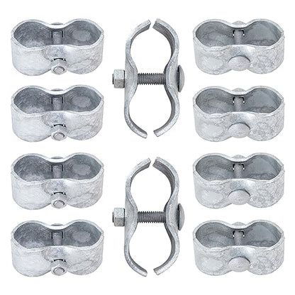 VIVIDA 1-3/8" Dog Kennel Clamps 10-Pack, Chain Link Fence Panel Clamps - size: ‎1-3/8" (10 PCS)