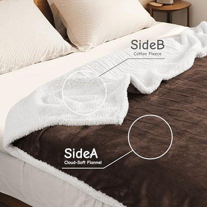 Soypipo Electric Heated Blanket 50"x60", 9 Heat Settings 10-Hour Auto-Off - color: 10-dark Brown, size: Throw 50"x60"