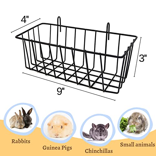 Rabbit Hay Feeder - 2Pcs Metal Hay Holder for Bunny & Guinea Pig