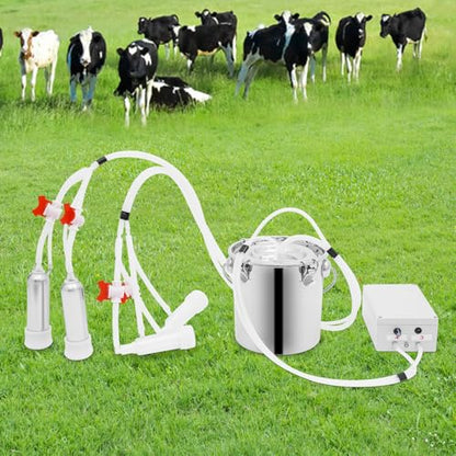 Miking Machine, 2in1 Electric Automatic Pulsation Vacuum Milker, 3/5/10/14l Portable Milker for Cows and Sheep (5 L) - size: 5 L