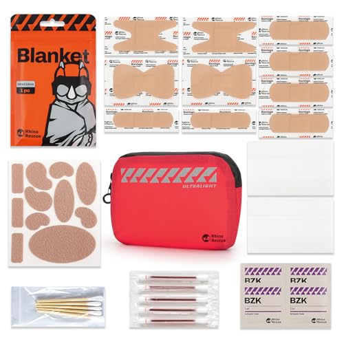 RHINO RESCUE Mini Ultralight First Aid Kit, EDC Water-Resistent Medical Kit - size: Mini