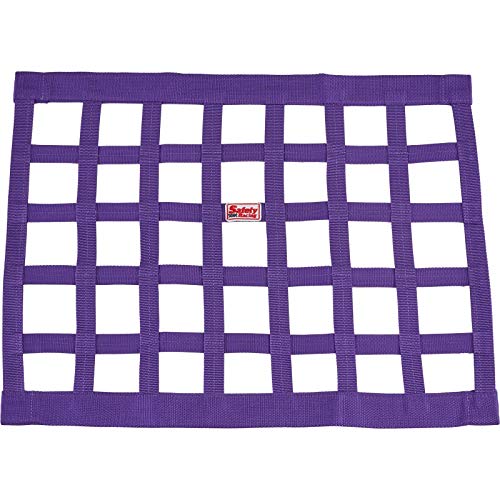 Safety Racing 18 x 24 Red Ribbon Style Window Net, Nylon/Polyester - color: Red