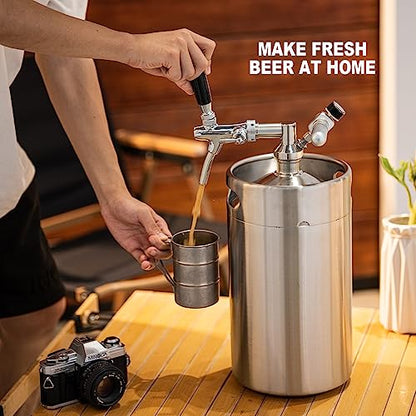 GANCOWISE 270OZ Mini Keg Growler, Pressurized Home Dispenser System