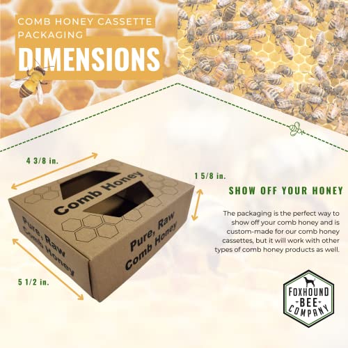 Foxhound Bee Company Comb Honey Cassette Packaging, Medium Frame Packaging - 40 Pack - size: 1 Count (Pack of 40)