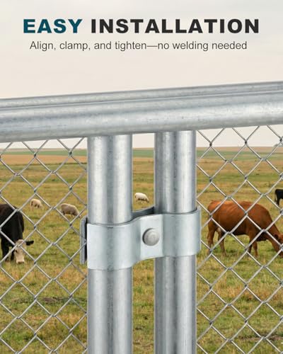 20 Sets 1-5/8 inch Dog Kennel Clamps for OD Round Pipe - size: 20 Sets-1-5/8 inch