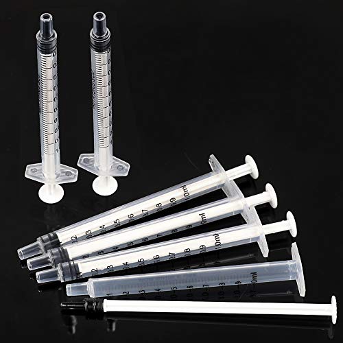 120pcs 1ml Syringes with Caps Luer Slip Tip Without Needles