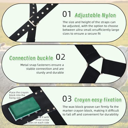 Ram Breeding Marking Harness for Sheep&Goat with Mating Crayon Block Marker