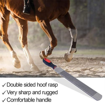 T12 Carbon Steel Horse hoof rasp 14 inch 8 inch Farrier Tool for Horse Goat Cow Donkey Animal Hooves rasp Tool (14 in) - color: 14 IN
