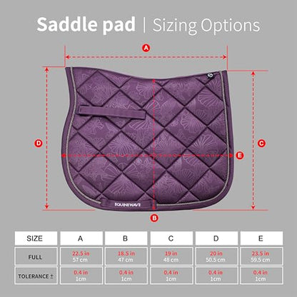 EQUINEWAVE Embossed All Purpose Saddle Pad - color: HORTENIA