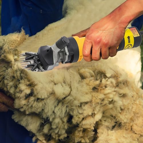 Electric Sheep Clippers, Professional Pet Hair Grooming Shears, Goat Alpacas Thick Trimmer, 6 Speeds Animal Livestock Cutting Kit, 690W Heavy Duty Carpet Shearing Machine for Farm Rooms