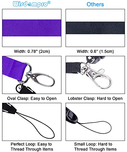 Wisdompro Office Lanyard, 5 Pack 23 inch Neck Strap Lanyards - Purple - color: 5pack Purple