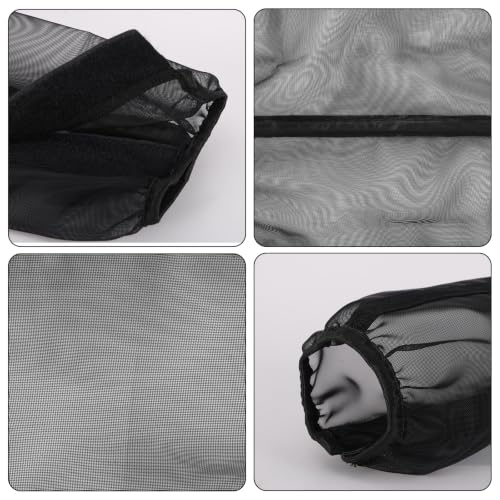 Gosknor 4pcs Fine Mesh Horse Fly Boots, Anti-Fly Leggings (Black)