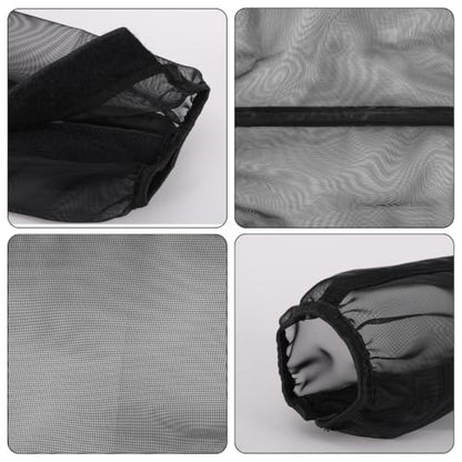 Gosknor 4pcs Fine Mesh Horse Fly Boots, Anti-Fly Leggings (Black)