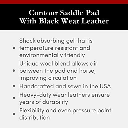 Contour Saddle Pad - color: Black, size: 30 inches (with 1/2 inch pad)