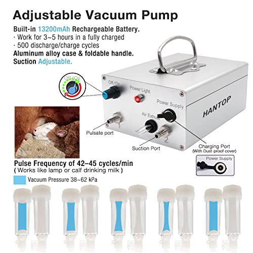 2in 1 Cow Milking Machine (12L, Pro Model) and Goat Milking Teat Cup (Tube Included)