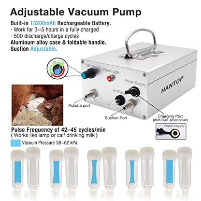 2in 1 Cow Milking Machine (12L, Pro Model) and Goat Milking Teat Cup (Tube Included)