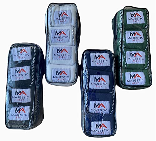Majestic Ally Fleece Polo Leg Wraps for Horses, Black, Set of 4 - color: Black