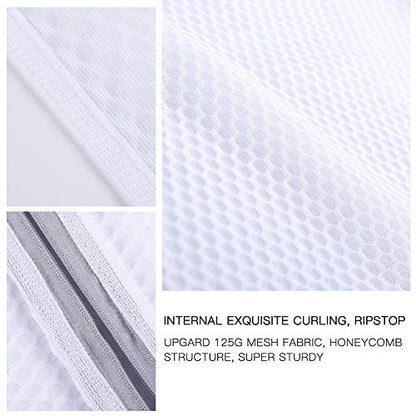 Kimmama Laundry Bags Mesh Wash Bags, Large Garment Bag for Washing Machine - color: White, size: 2XXL(24x24")