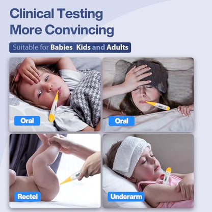 Boncare Digital Thermometer for Adults, Kids & Babies, Yellow - color: Yellow
