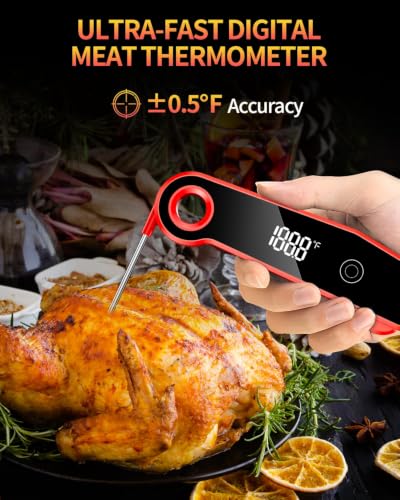 2026 Meat Digital Thermometer, Fast Reading in 0.5 Seconds, Suitable for Frying and Grilling