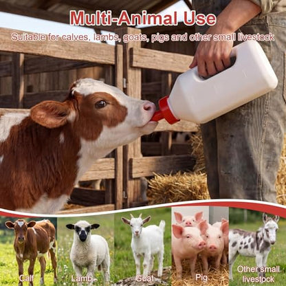5 Pcs Calf Nipples, 4.33 in Length Silicone Replacement Livestock Feeding Nipples, Small Animal Milk Drink Nipple for Calf Milk Bottles, Dairy Farm