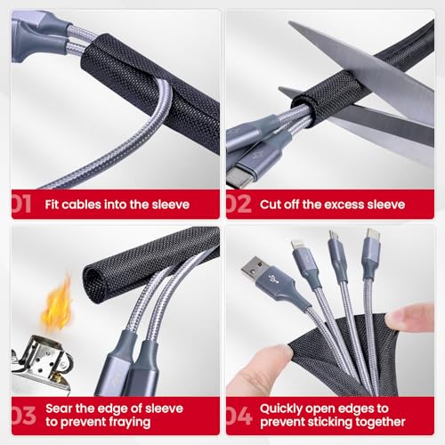 Automotive Wire Sheathing Split Braided Wire Loom 1/2"-16ft - style: 1/2" - 16 Feet