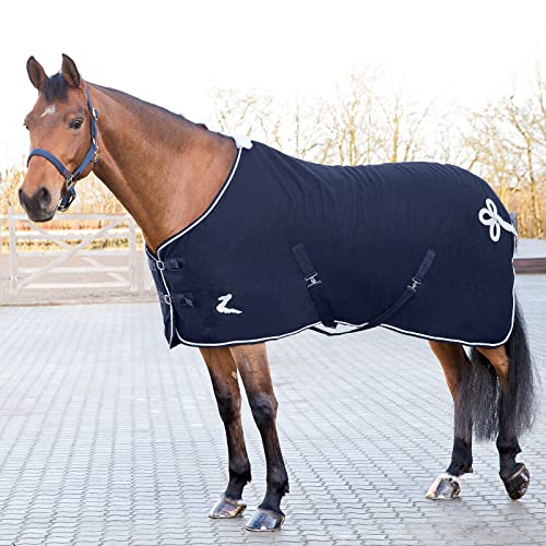 HORZE Millau Wool Blanket - Dark Blue - 78 in - size: 78 in