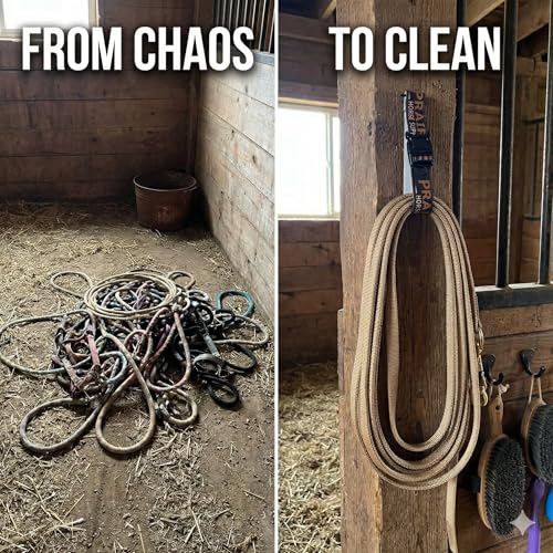 Prairie Horse Supply Rope Holder Strap for Saddle - Elastic Nylon 3/4 x 15 Inch - Western, Roping, Trail Saddles - Fits 3/8 to 5/8 Lariat Rope - Black