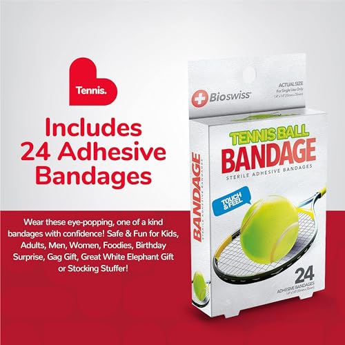 BioSwiss Bandages, Tennis Ball Shaped Self Adhesive Bandage Set, Latex Free, Sterile Wound Care, 24 Count (Pack of 2) - size: 24-Count Box (Pack of 2), style: Tennis