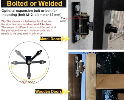 Heavy Duty T Bolt Gate Hinges, 700 LBS Capacity,Thickened Solid Steel