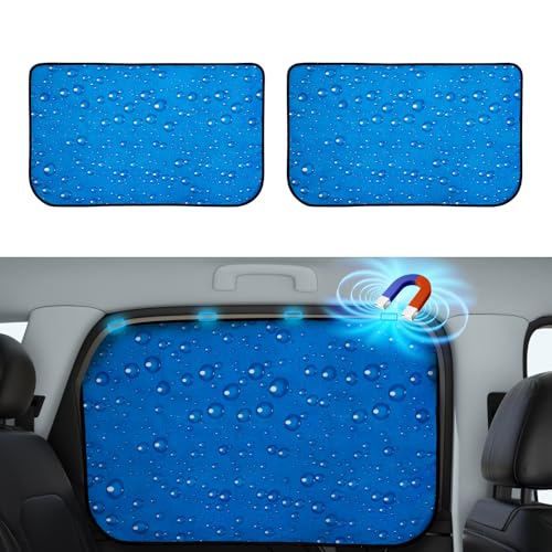 Aokway Magnetic Side Window Sun Shade -100% Block Light Car Window Shades - Car Privacy Curtains Universal Fit for Baby Naps, and Camping with UV Protection (Blue, Rear 2pcs) - color: blue, size: Rear Side 2Pcs