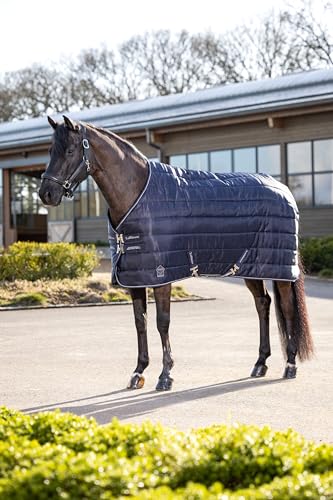 LeMieux Arika Stable-Tek 200g Blanket - Diamond Ripstop Outer - Breathable and Stain Repellent - Navy - 66" - size: 66"