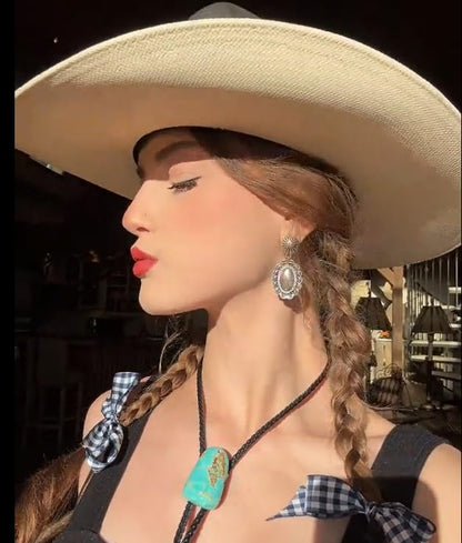 Montana West Rustic Couture's Western Concho Dangle Drop Earrings for Women - color: A-Silver