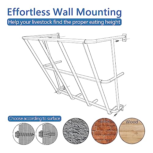 2Pcs Hay Feeder Goat 20 Gallon - size: 24INCH(2PCS)