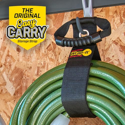 Easy-Carry Wrap-It Storage Straps - 48” (2-Pack) Black with Grommet - color: Black, size: 48" (2 Pack) with Grommet