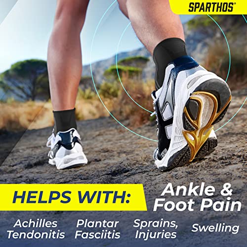 Sparthos Ankle Brace for Women & Men, Foot Compression Sleeve - Beige-M - color: Desert Beige
