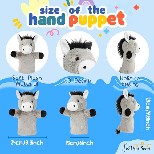 Donkey Hand Puppet Stuffed Animal Plush Toy Storytelling for Kids and Adult - color: Donkey