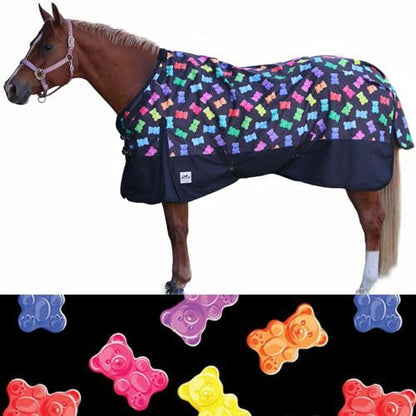 Gummy Bears 1200 Denier Waterproof Adjustable Neck Turnout Sheet - size: 93