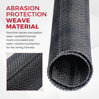 Automotive Mesh Woven Wire Sheathing Split Wire Loom 3/8"-28ft - style: 3/8" - 28 Feet