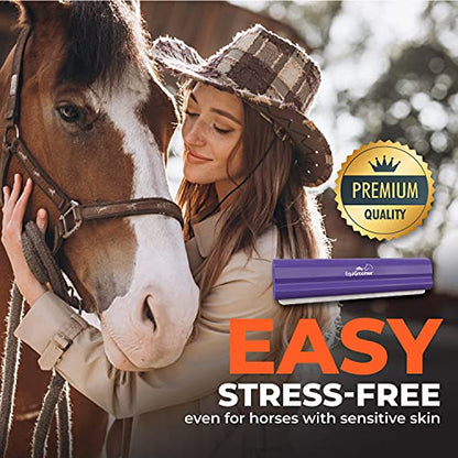 EquiGroomer 8-Inch Deshedding Brush for Dogs & Horses, Purple - color: Purple